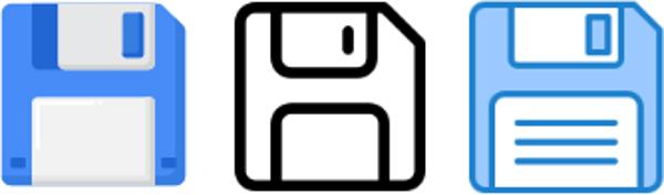 Several common floppy disk icons.
