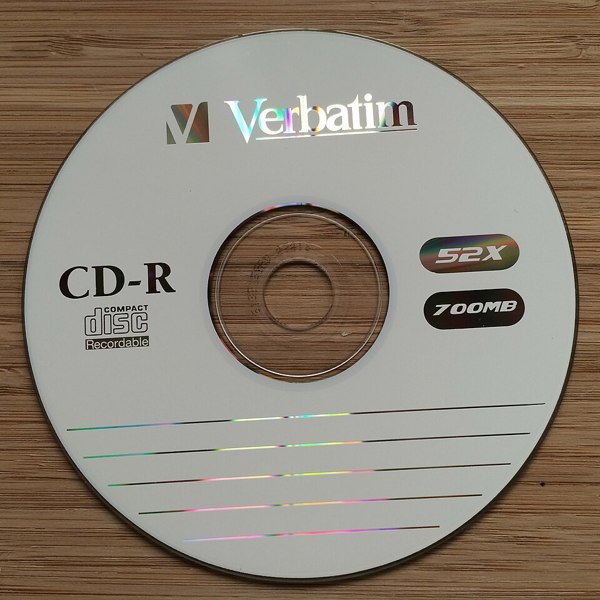 An image of a rewritable CD-R disc.